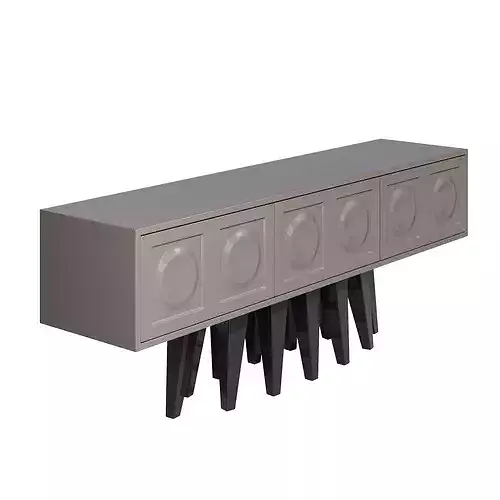 Burton TV Stand Luxury Modern Console 3D model 3
