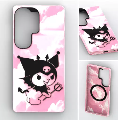 Pink Cloud Devil Girl MagSafe Case for Samsung Galaxy S26 Ultra 3D print model