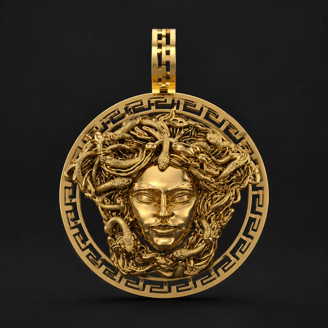Luxury Medusa Pendant 3D Print STL Model 3D print model