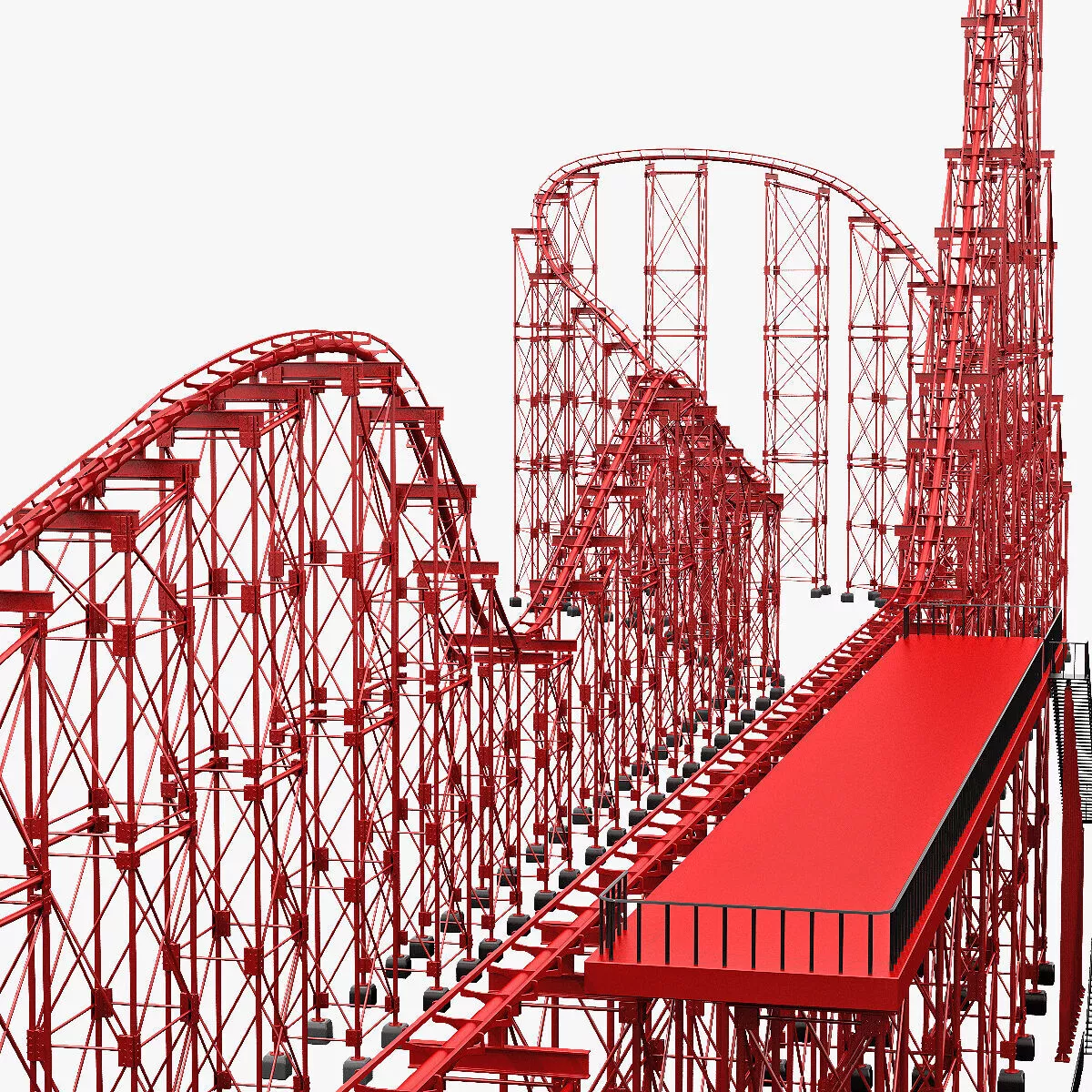 Roller Coaster Track 3D model