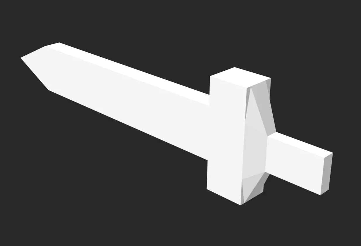 Simple sword 3D print model