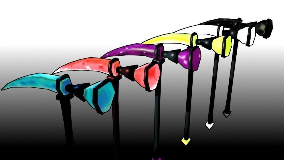 Low-Poly Magic Weapons and Shields Pack Low-poly 3D model_5