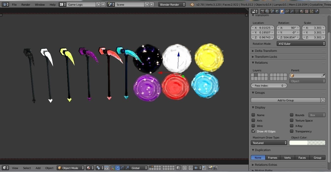 Low-Poly Magic Weapons and Shields Pack Low-poly 3D model_19