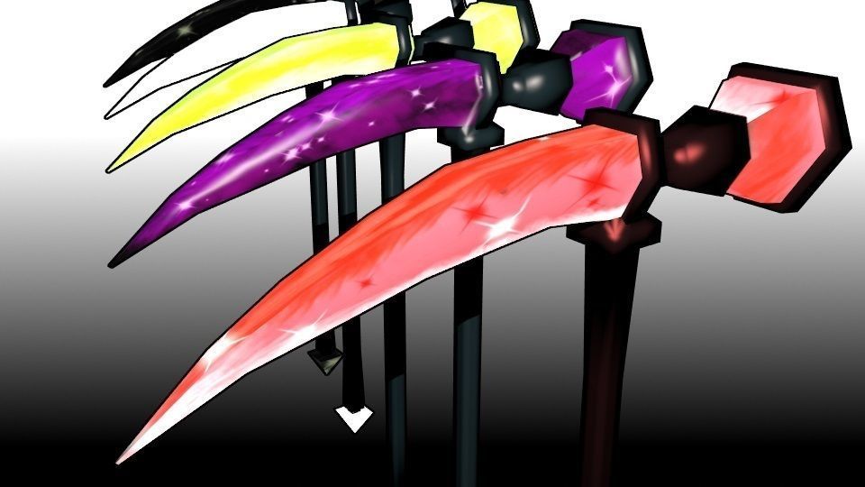 Low-Poly Magic Weapons and Shields Pack Low-poly 3D model_2