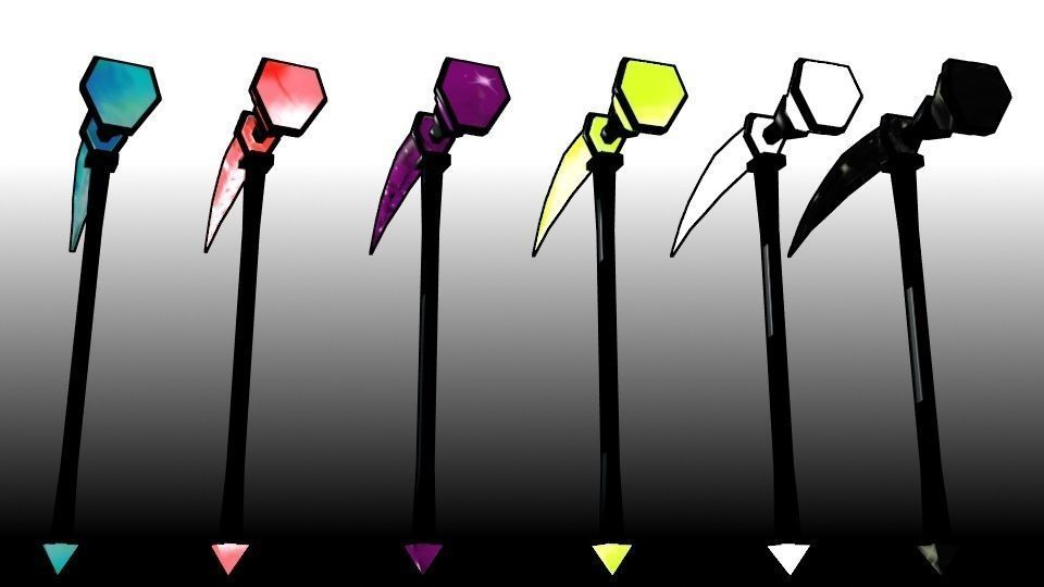 Low-Poly Magic Weapons and Shields Pack Low-poly 3D model_9
