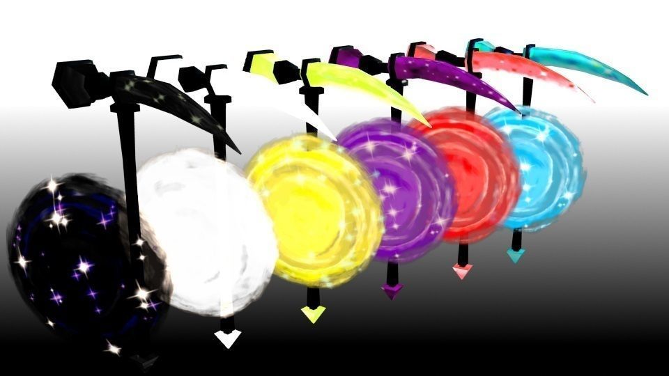 Low-Poly Magic Weapons and Shields Pack Low-poly 3D model_1