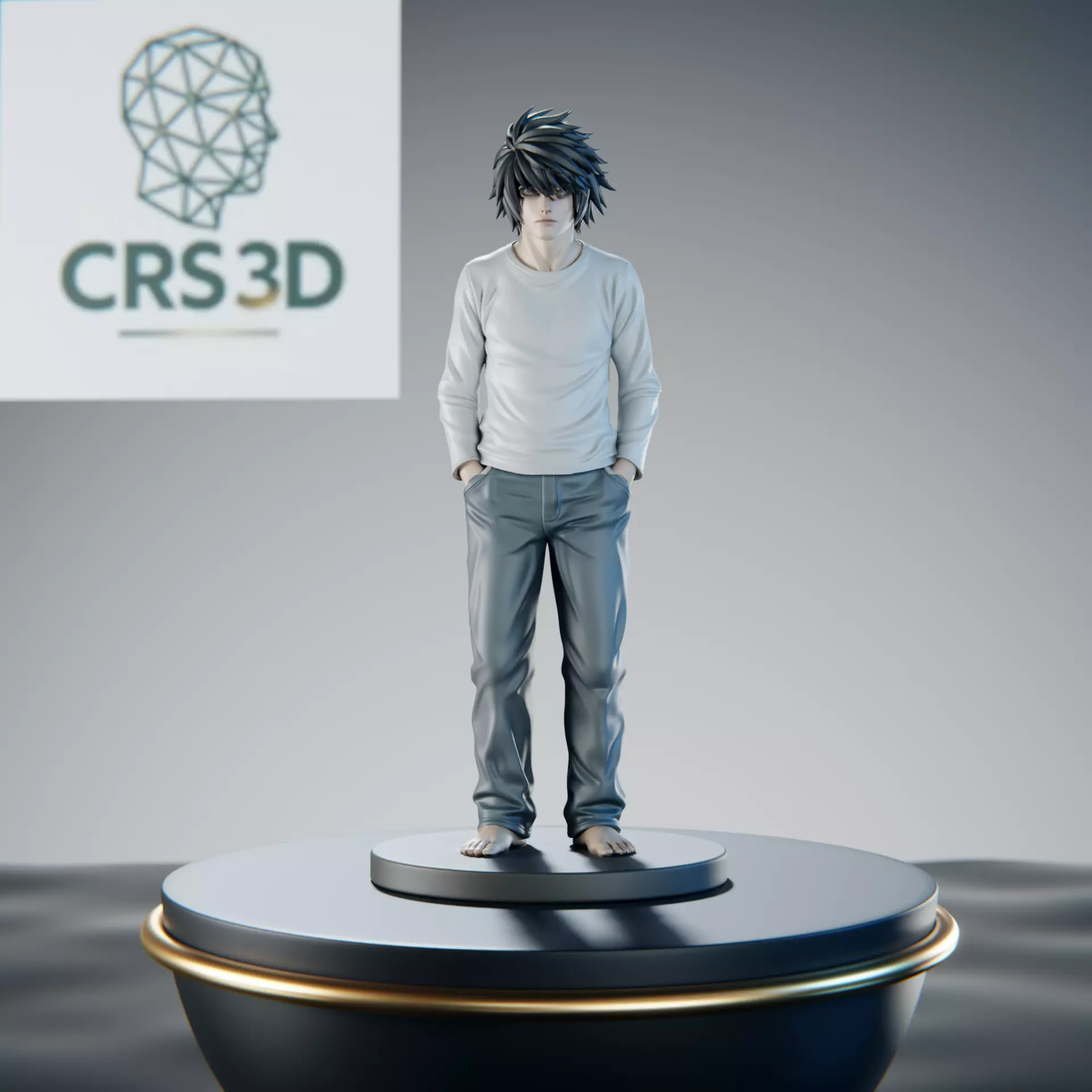 L Lawliet Death Note Statue - Legendary Detective 3D print model