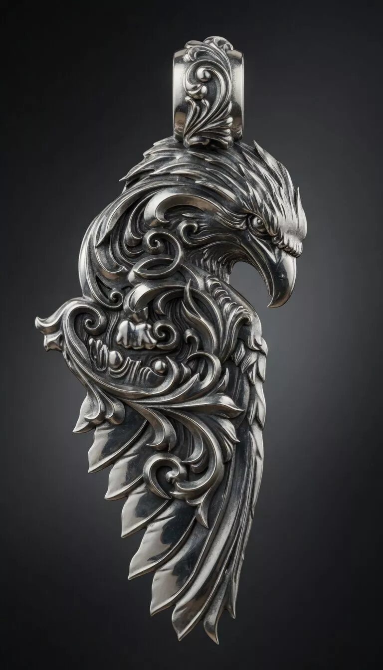 Ornamental Eagle Pendant 3D print model