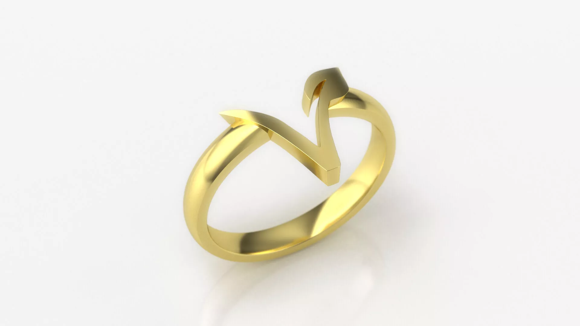 Vegan ring 3D print model