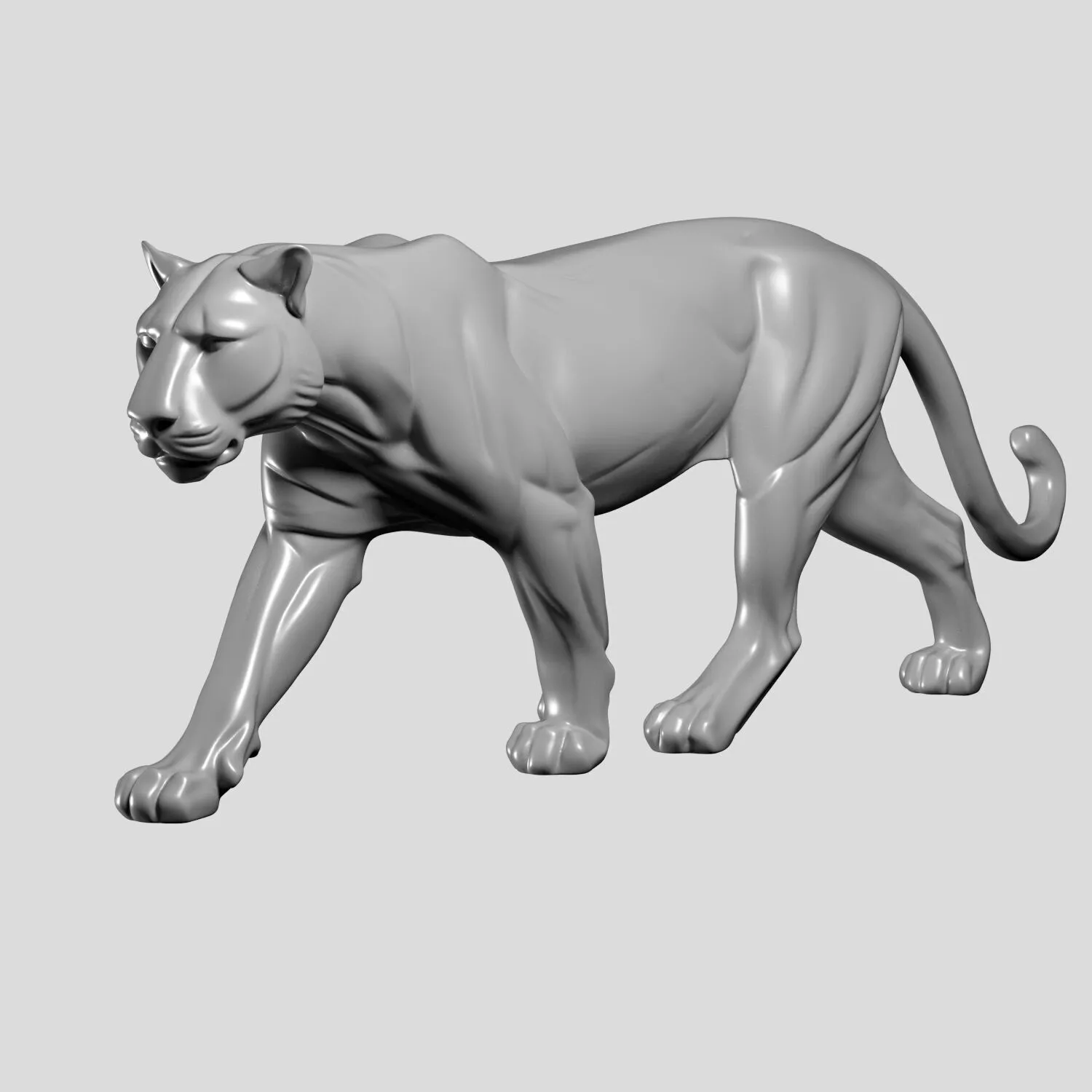 High-Poly Panther 3D Model 3D print model