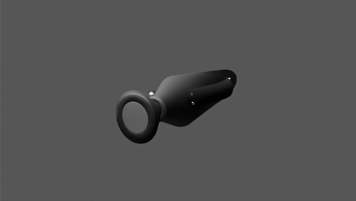 Sci-Fi Futuristic Action Camera half liye camera Low-poly 3D model
