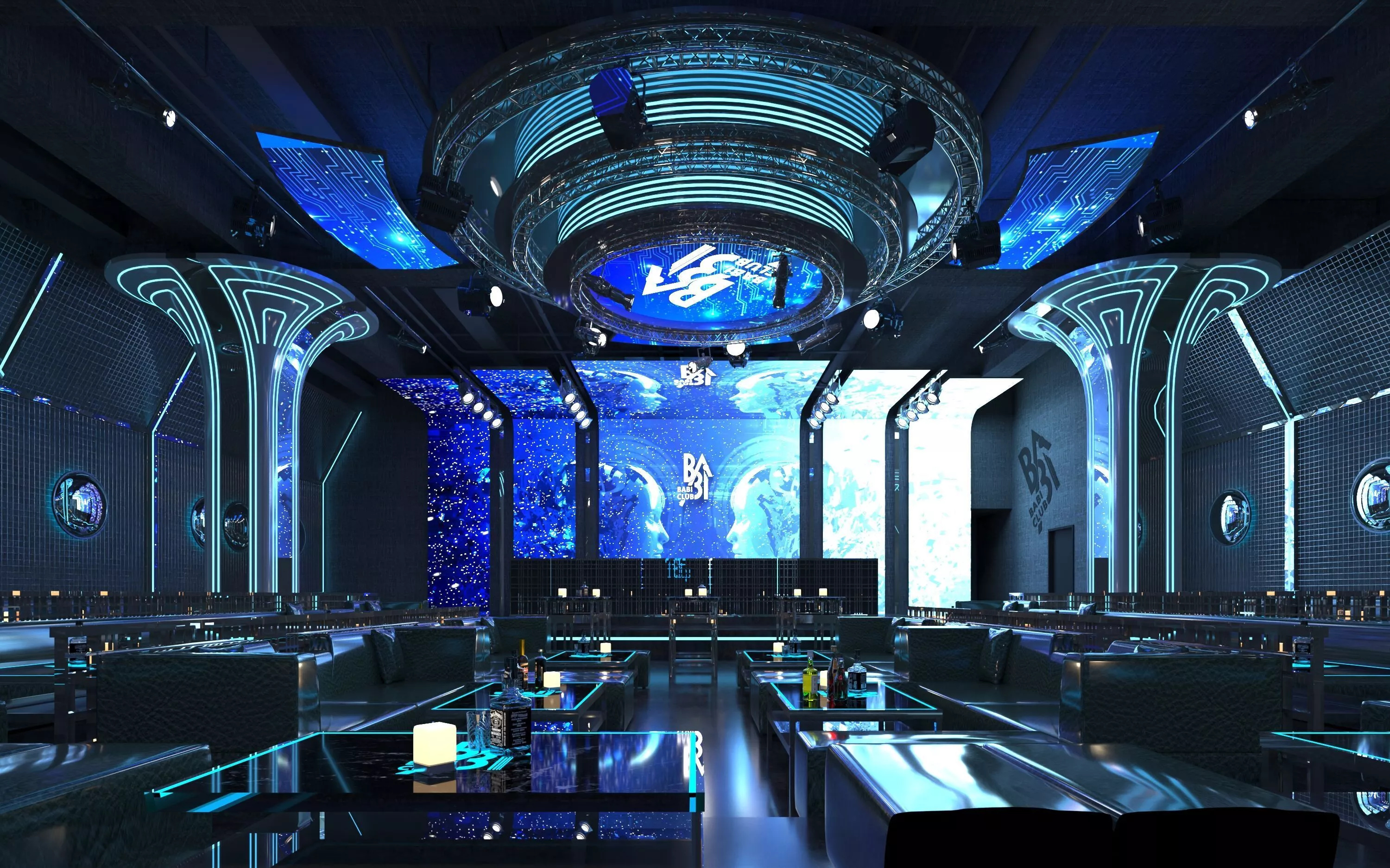 Contemporary Lounge Bar 3D model