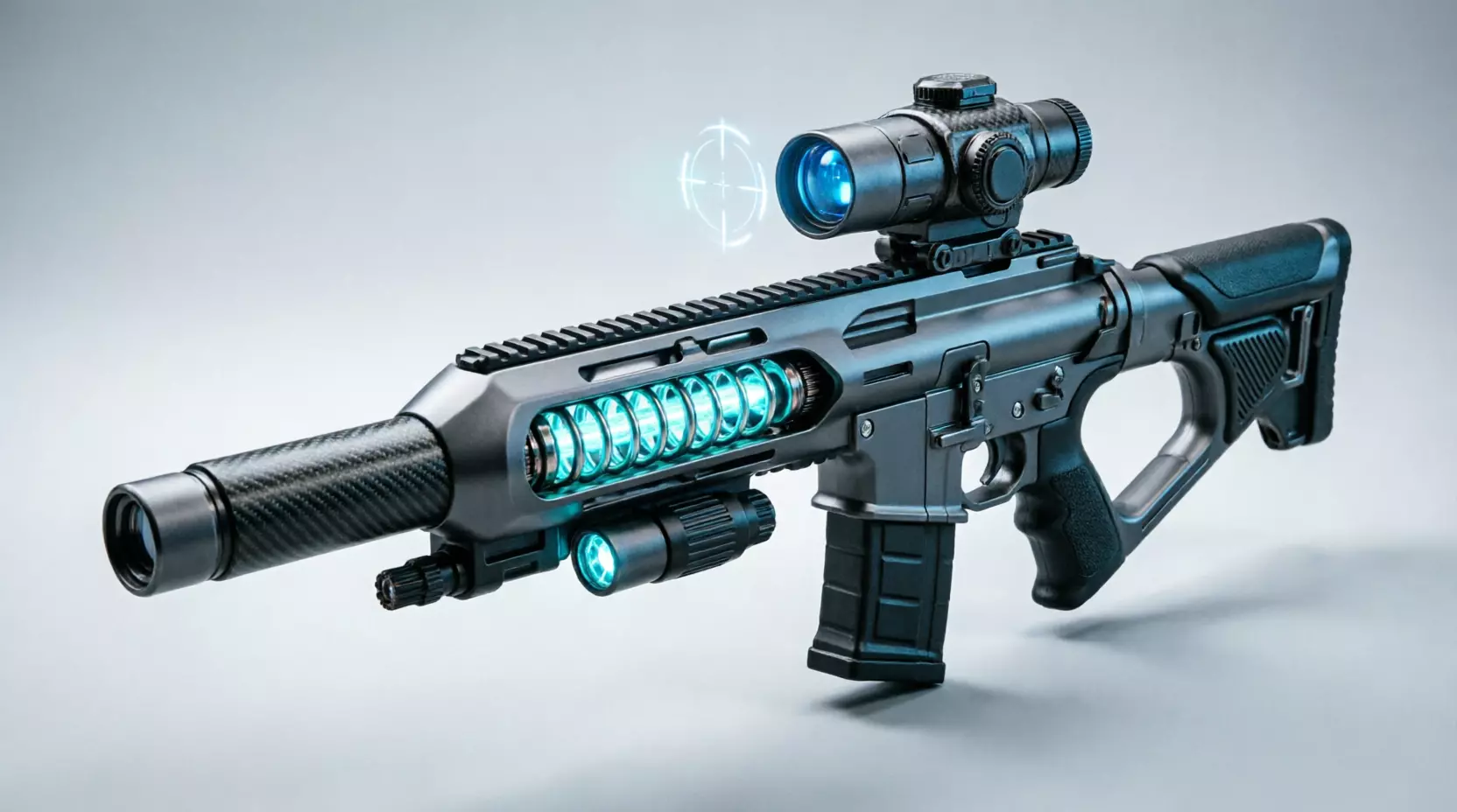 SciFi Railgun Assault Rifle Low-poly 3D model