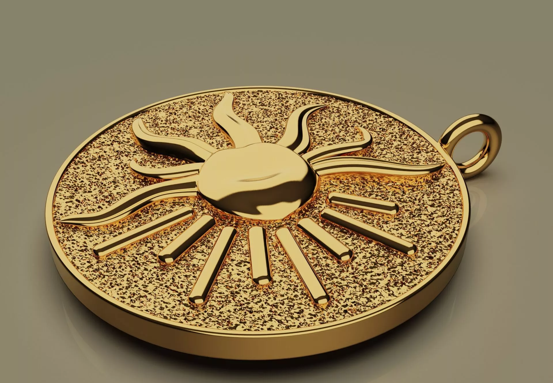 Pendant Sun jewellery Free 3D print model