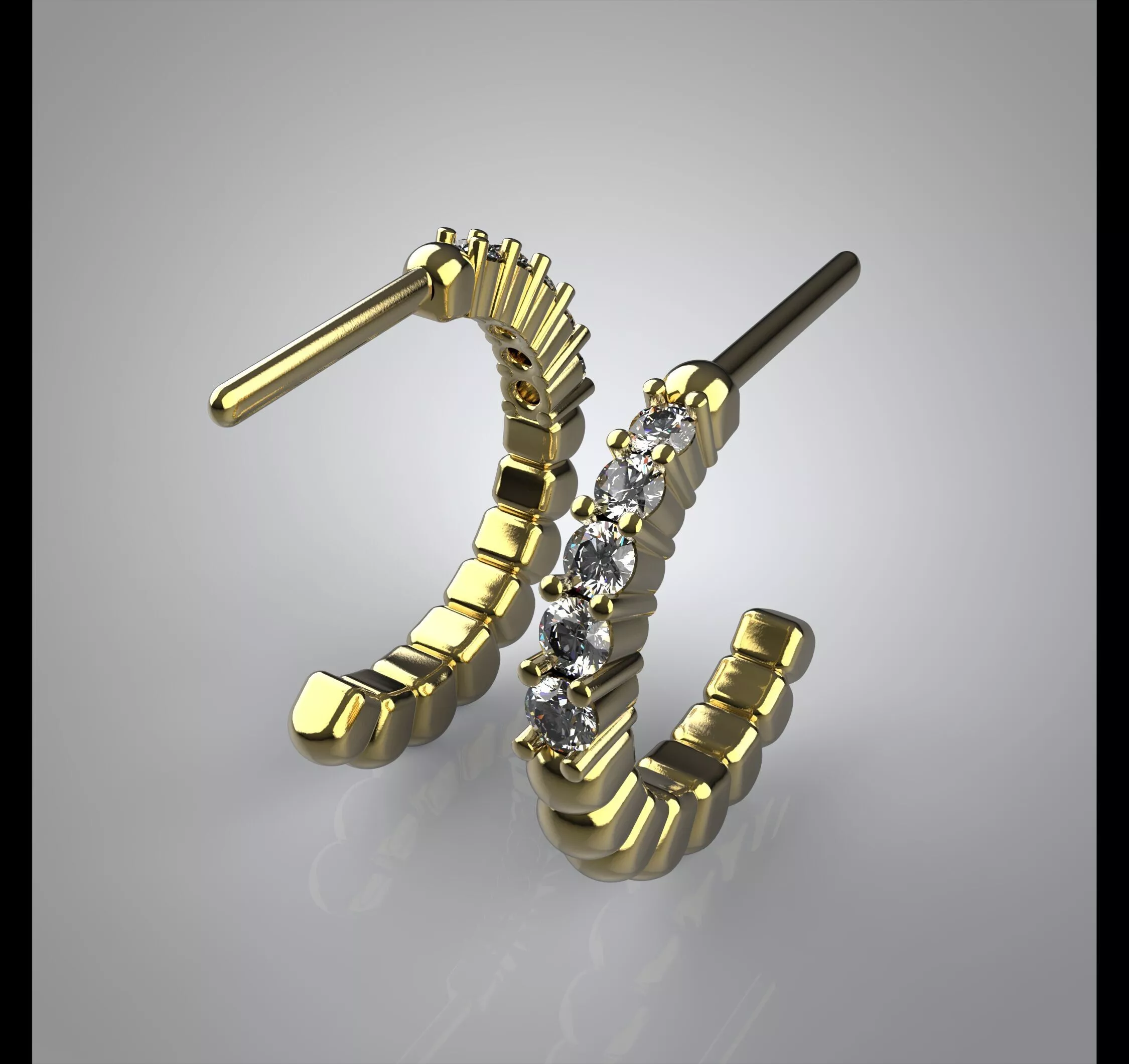 earrings ti amo Free 3D print model