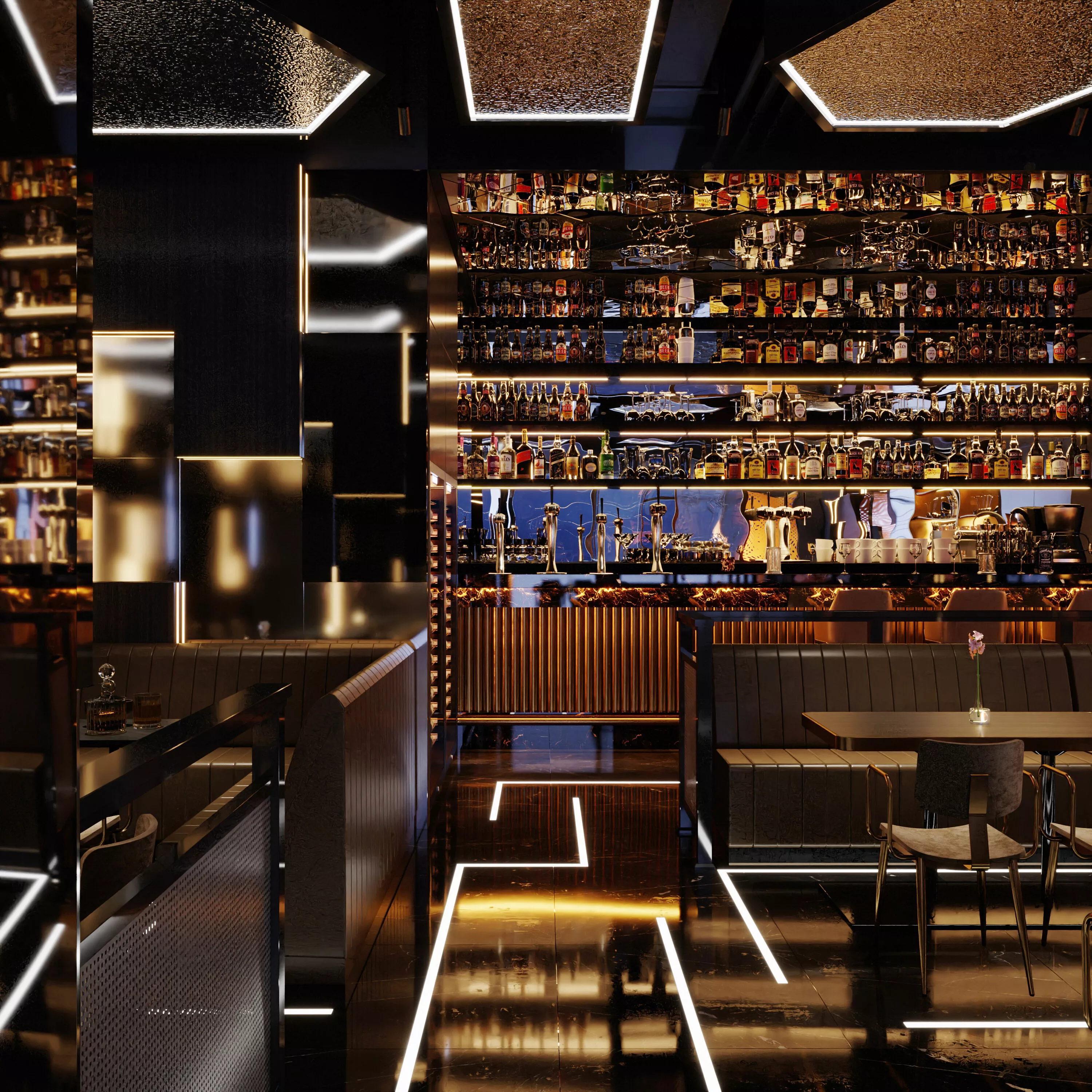 Contemporary Lounge Bar 3D model