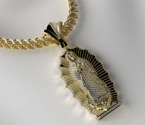 Our Lady of Guadalupe pendant 3D print model