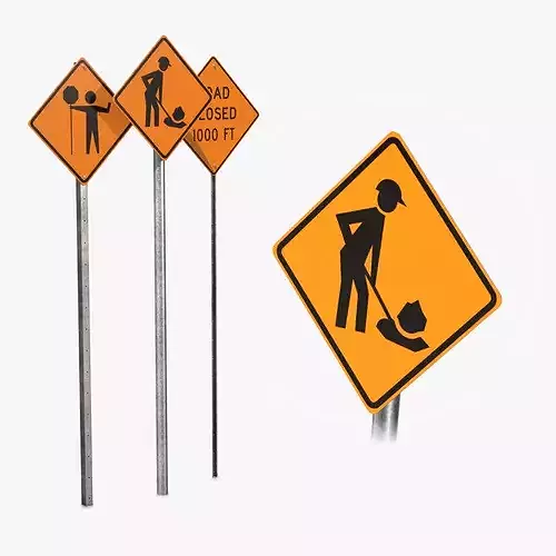 Road Signs - Temporary Work Zone Warning