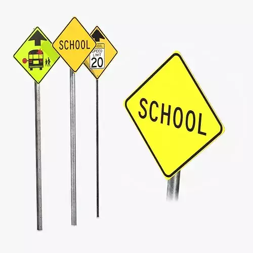 Road Signs - School Zone Warning