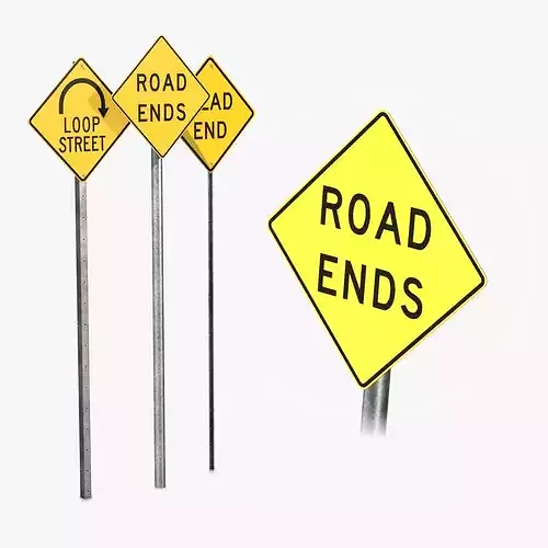 Road Signs - Roadway Termination Warning