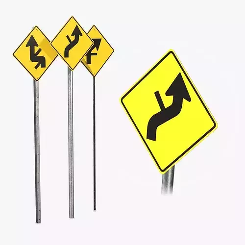 Road Signs - Roadway Intersection Geometry Warning