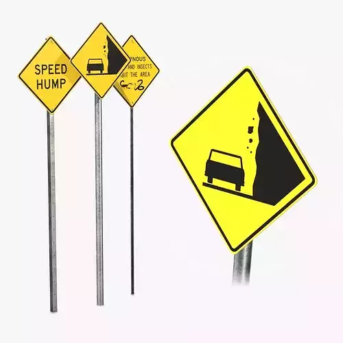 Road Signs - Roadway Conditions and Hazards Warning