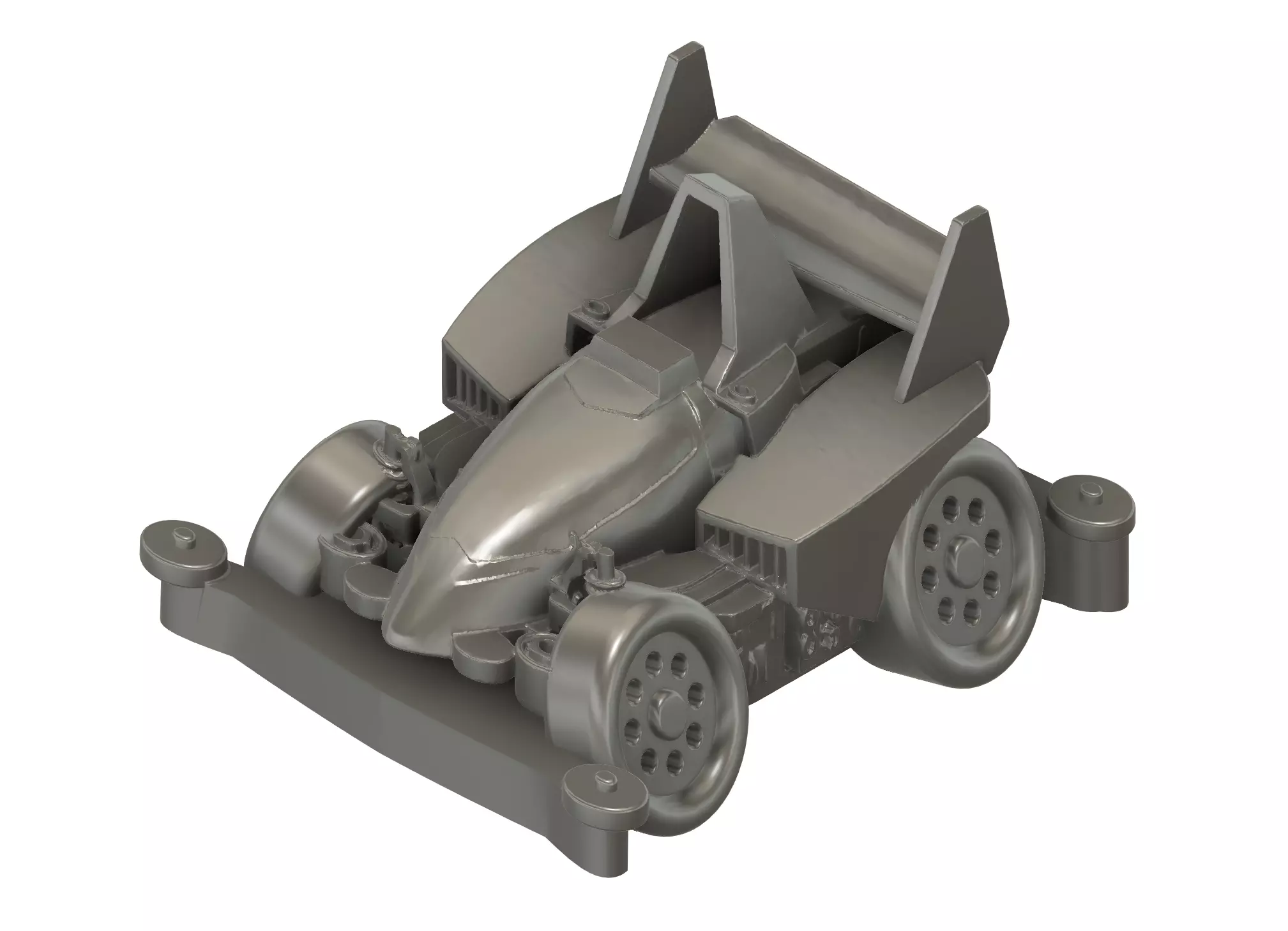Mini 4WD Dash 03 Shooting Star tooned model featuring deformed 3D print model