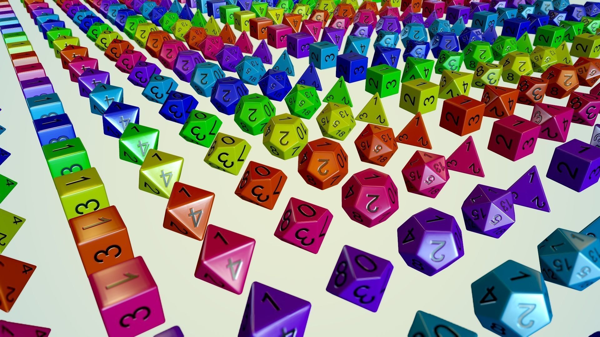 Simple RPG Dice Low-poly 3D model_1