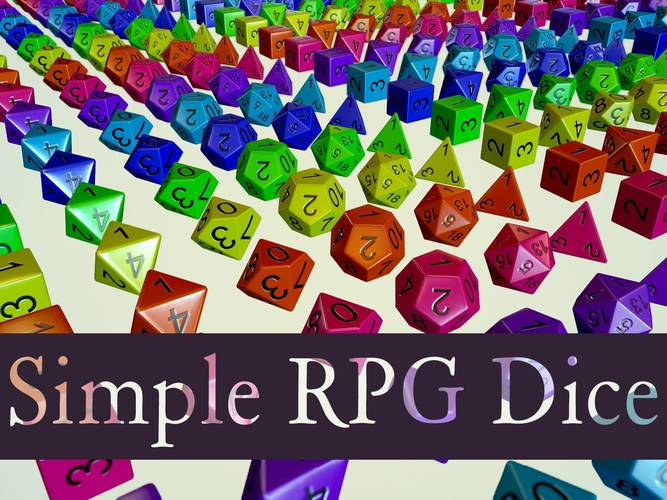 Simple RPG Dice Low-poly 3D model