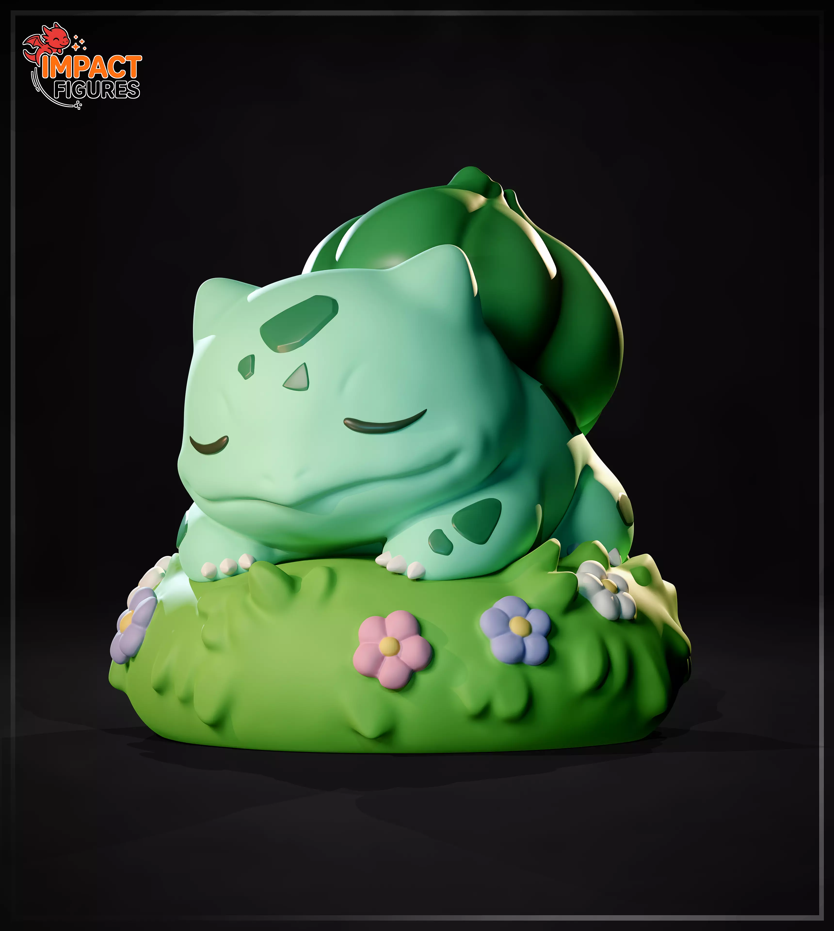 Sleeping Bulbasaur 3D print model