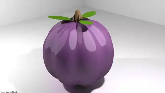 Tropical Fruit - Mangosteen 3D model