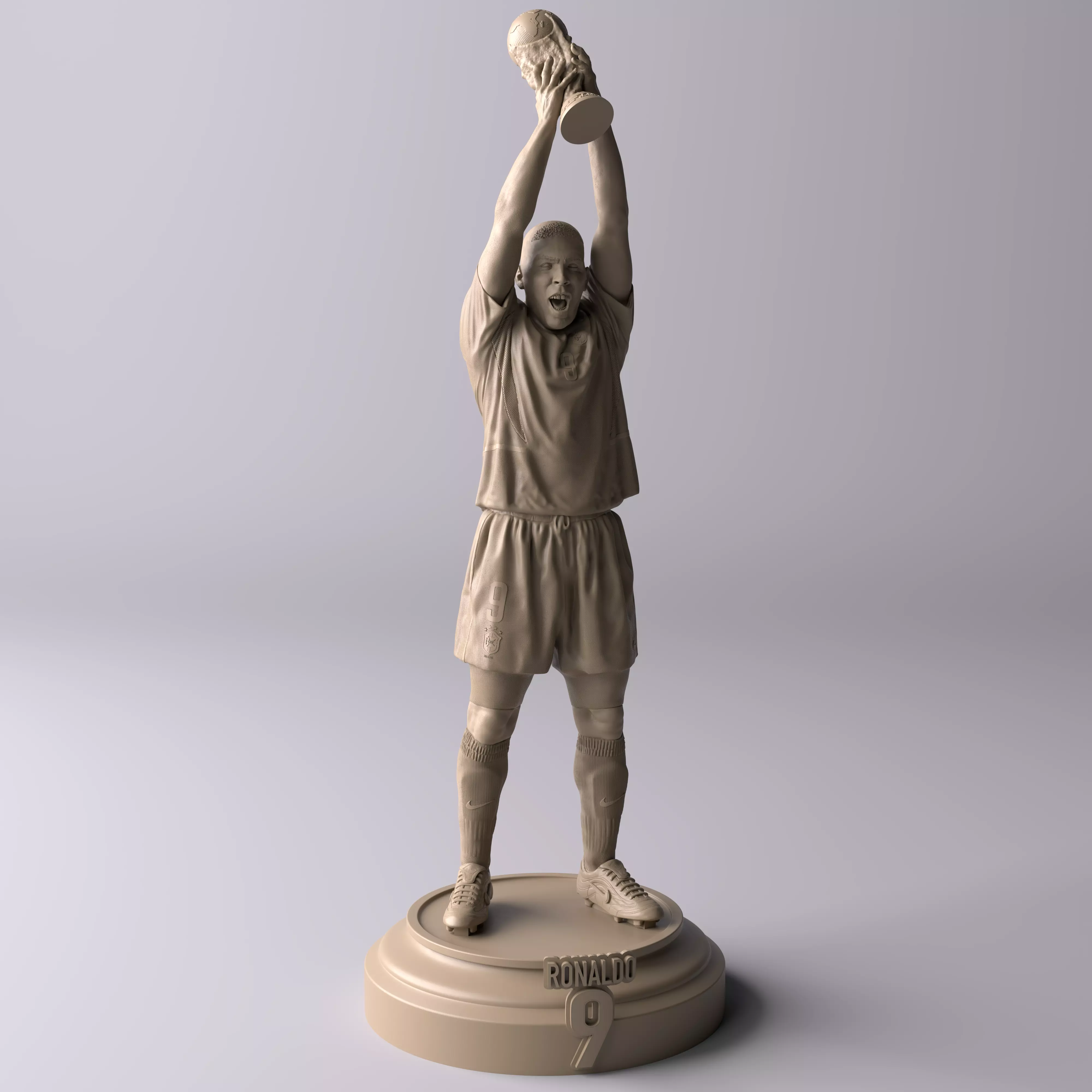 Ronaldo Nazario Brazil Premium Statue Collectible Figure 3D print model