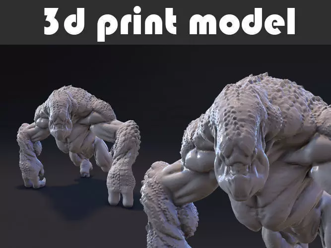 Hunter 3d print 3D creature 3D print model_0