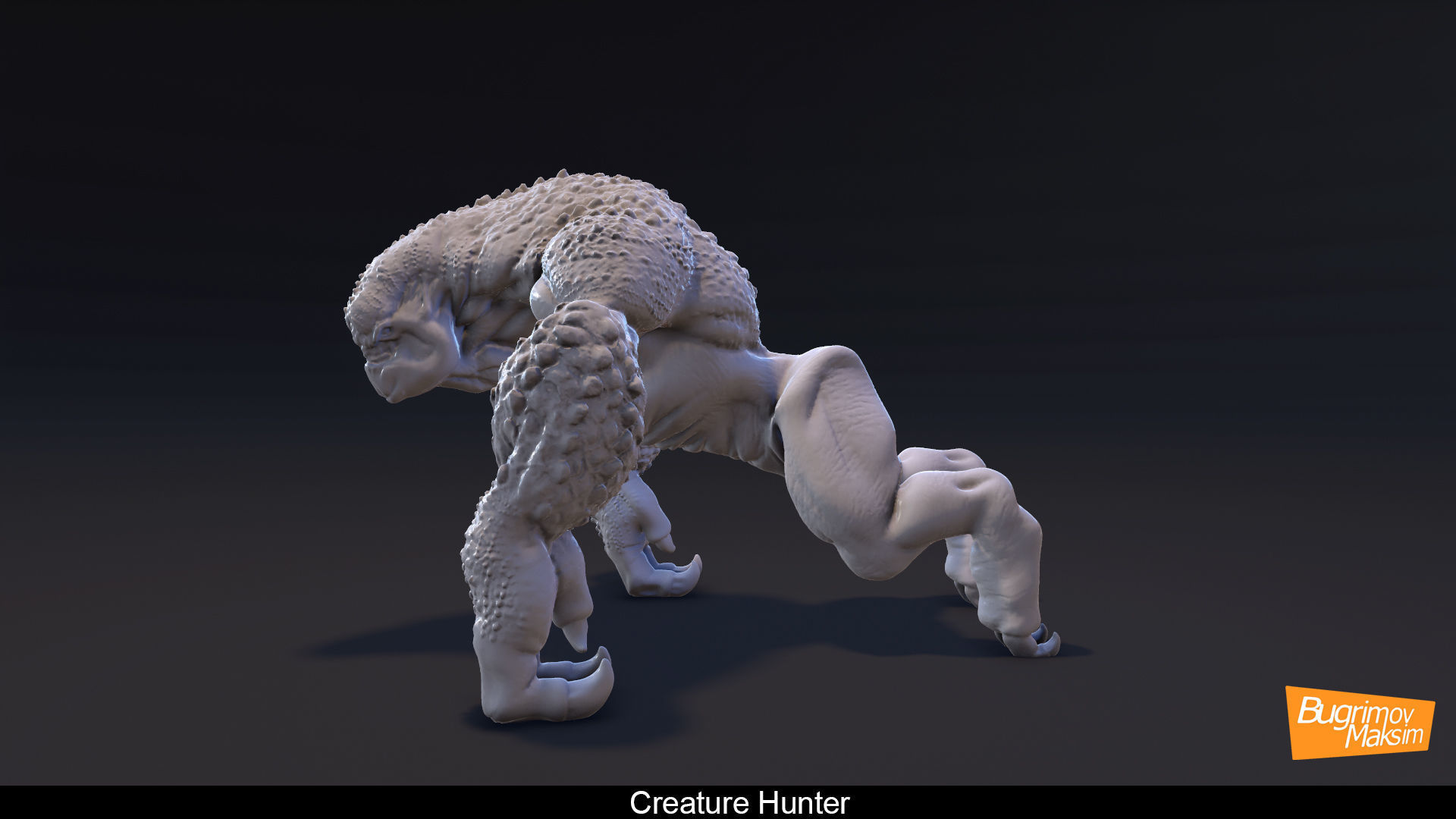 Hunter 3d print 3D creature 3D print model_3