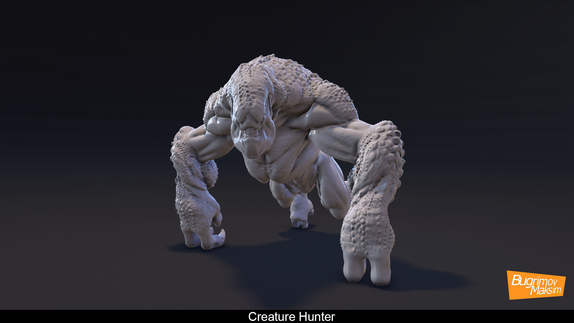 Hunter 3d print 3D creature 3D print model_1