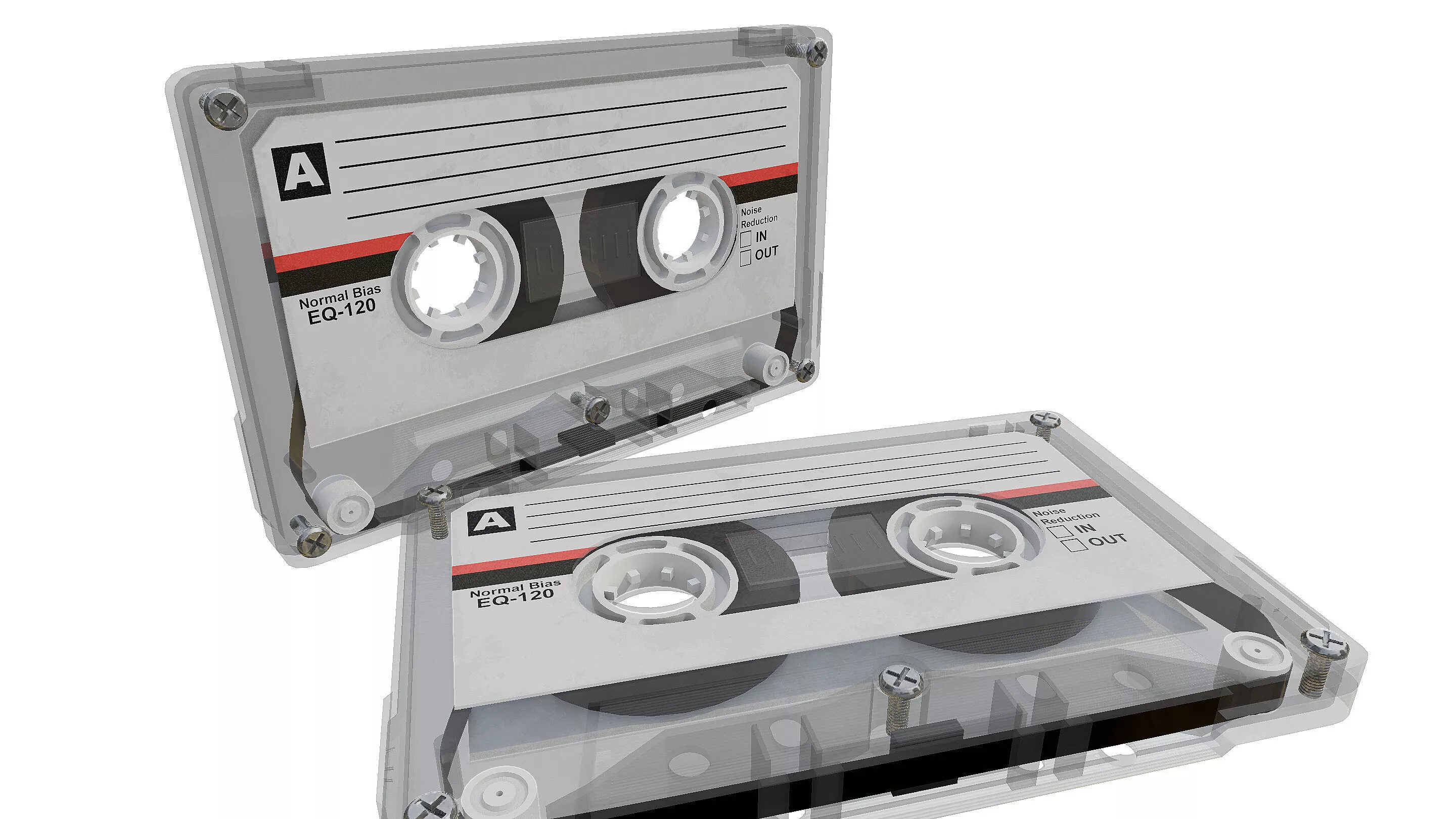 Audio Cassette Tape Low-poly 3D model