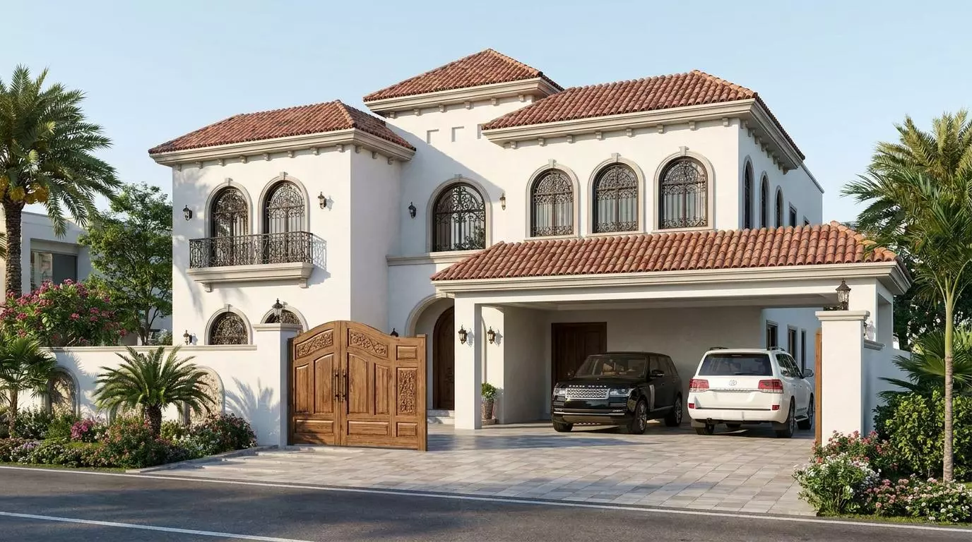 1 Kanal Luxury Spanish Mediterranean Revival House Project 3D print model