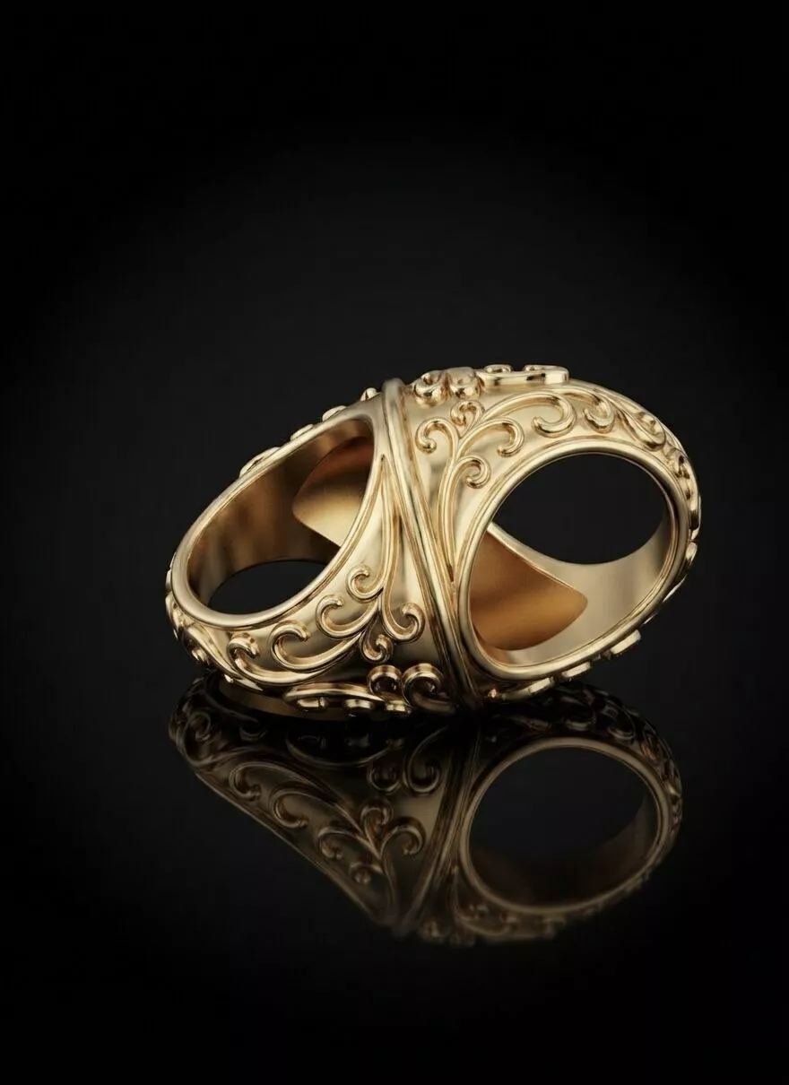 Acorn link bracelet scroll pattern 3D print model