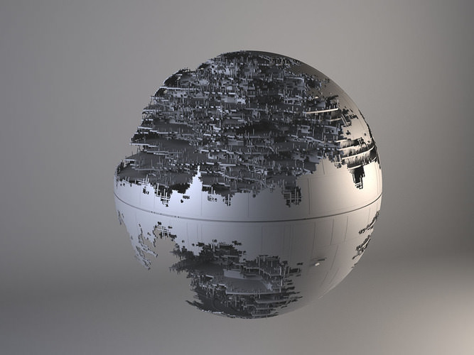 Star Wars Death Star Destroyed 3D Model .max .obj .fbx ...