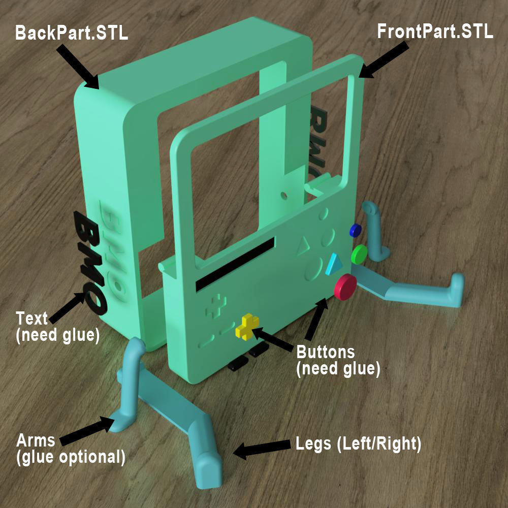 BMO Stand for Nintendo Switch 3D print model_2