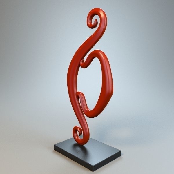 Abstract Figure m024 P 3D print model_2