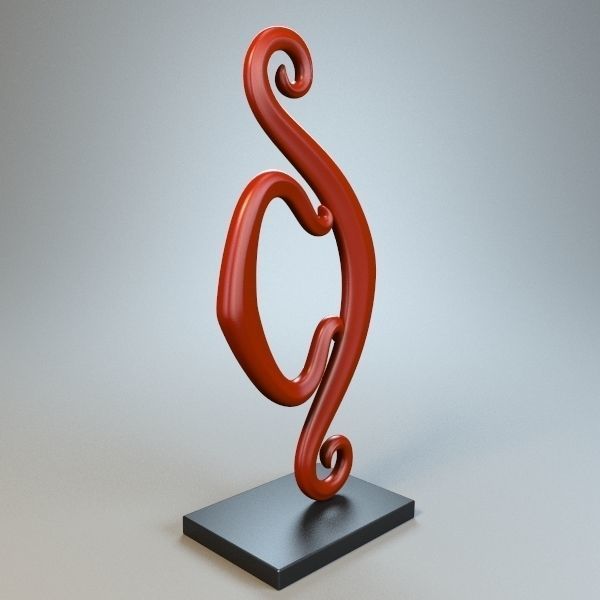 Abstract Figure m024 P 3D print model_1