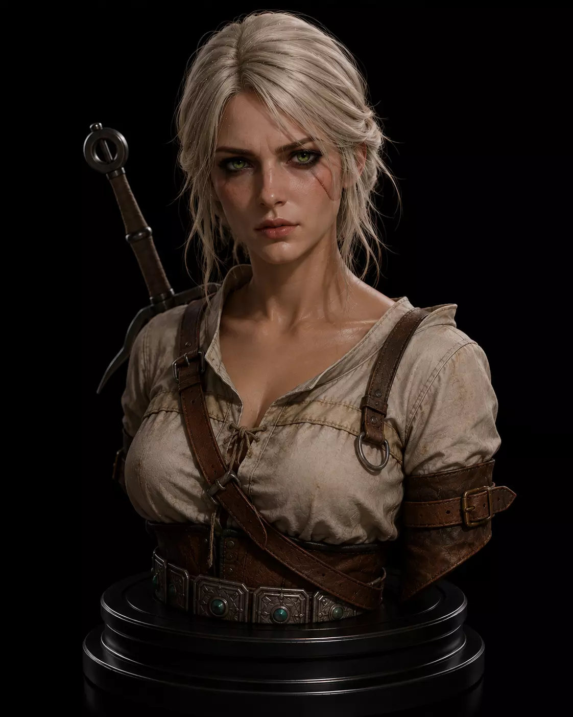 Ciri The Witcher STL Figure Model 3D print model