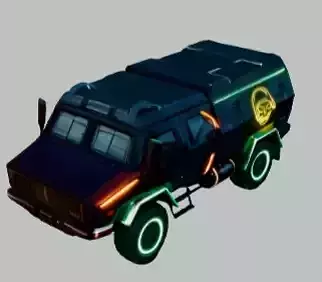 Futuristic Military Transport VX-523 3D Model  3D model 4