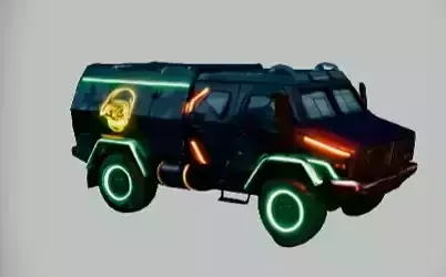 Futuristic Military Transport VX-523 3D Model  3D model 2