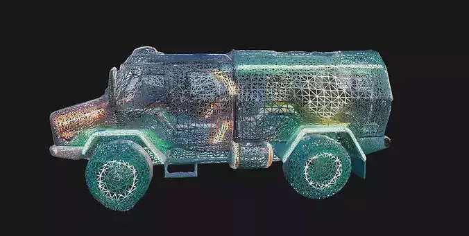 Futuristic Military Transport VX-523 3D Model  3D model 6