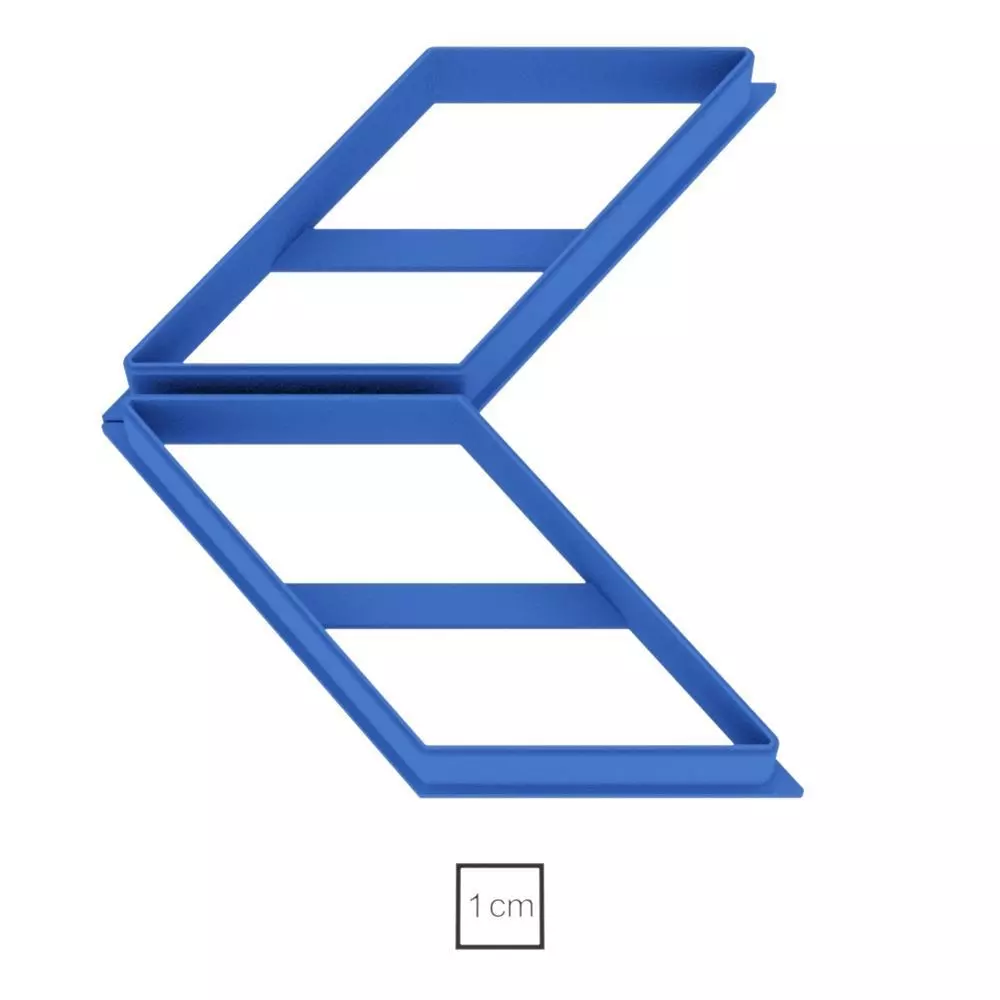 Pattern Chevron 2 PCs cookie cutter for professional Free 3D print model