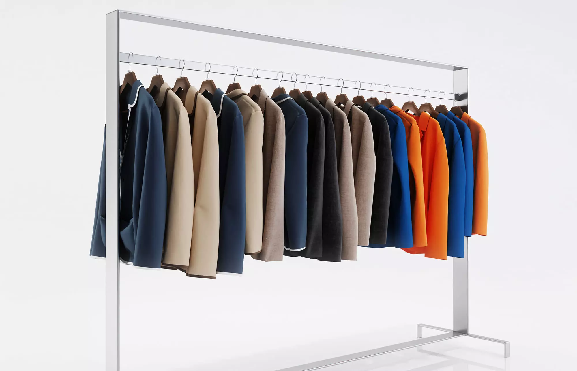 Multicolored woman jackets 3D model