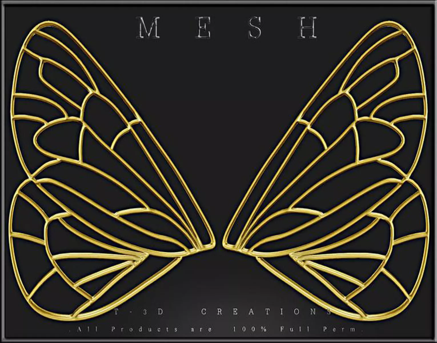 Butterfly wings Low-poly 3D model_0