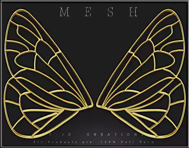 Butterfly wings Low-poly 3D model